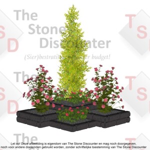 Stapelblokken voor in de tuin bloembak bouwpakket